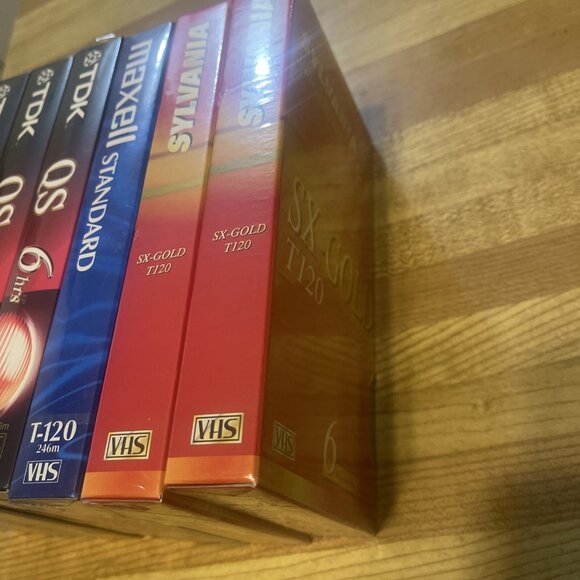 8 New Blank VHS Video Tapes 6 Hour Mr Sealed TDK T-120 min QS Premium Maxell VCR - Picture 4 of 16